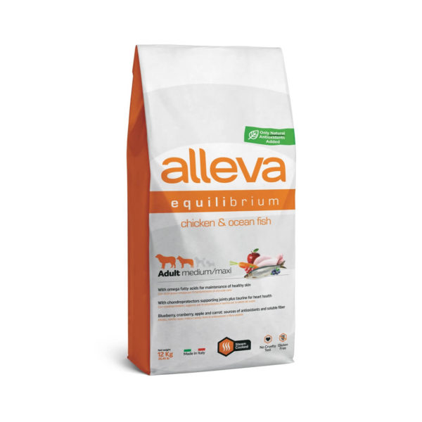 Alleva Equilibrium Dog Adult Κοτόπουλο & Ψάρι Ωκεανού medium/maxi