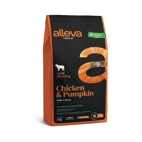 Alleva Natural Dog Adult Κοτόπουλο & Κολοκύθα maxi
