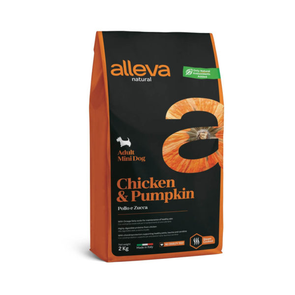 Alleva Natural Dog Adult Κοτόπουλο & Κολοκύθα mini