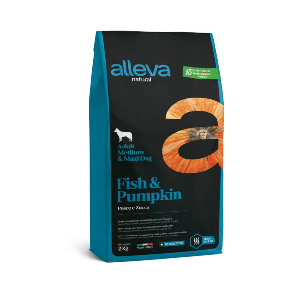 Alleva Natural Dog Adult Ψάρι Ωκεανού & Κολοκύθα medium/maxi