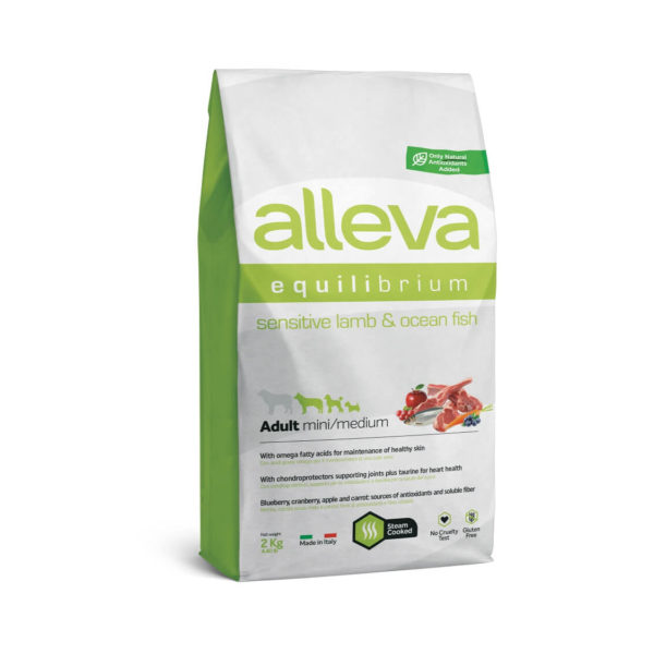Αlleva Equilibrium Dog Adult Sensitive Αρνί & Ψάρι Ωκεανού mini/medium