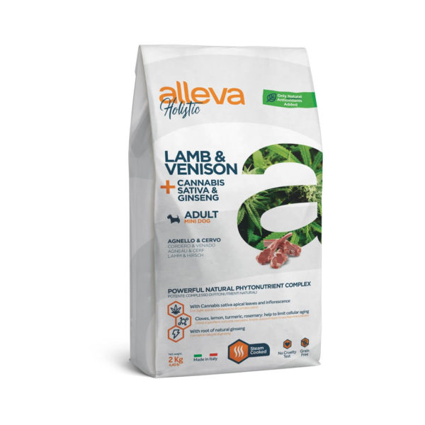 Alleva Holistic Dog Adult Αρνί & Ελάφι + Hemp & Ginseng Mini